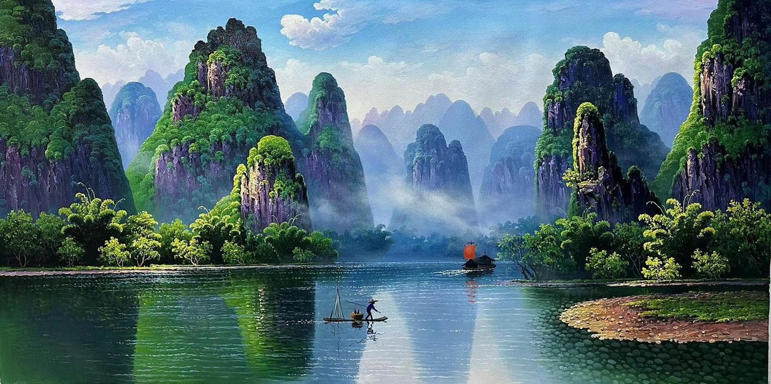 著名画家龙蟠油画作品欣赏.