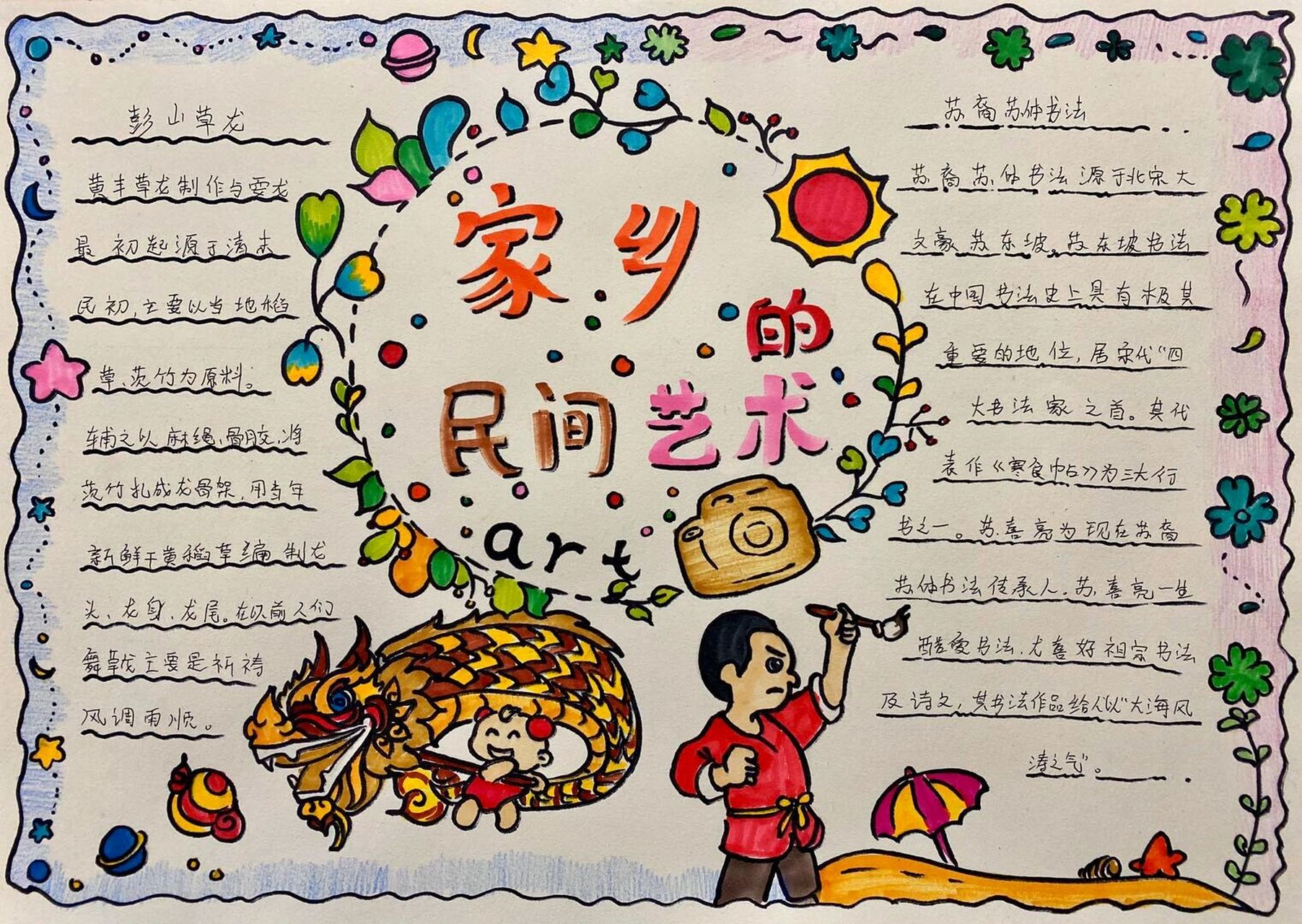 【手抄报】民间艺术手抄报 家乡非物质手抄报