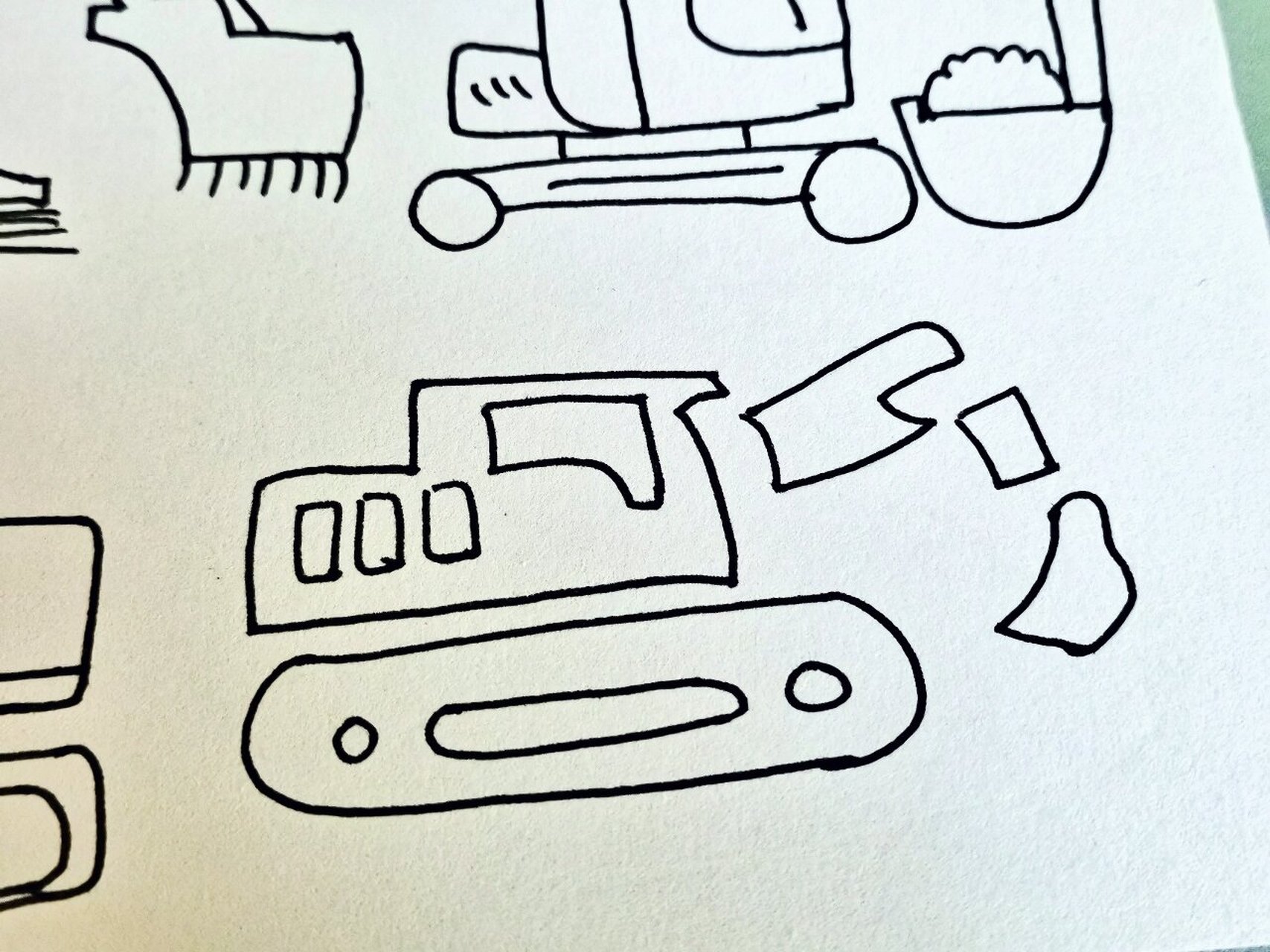 幼师day231---简笔画:挖掘机 这才是真正的挖掘机啊