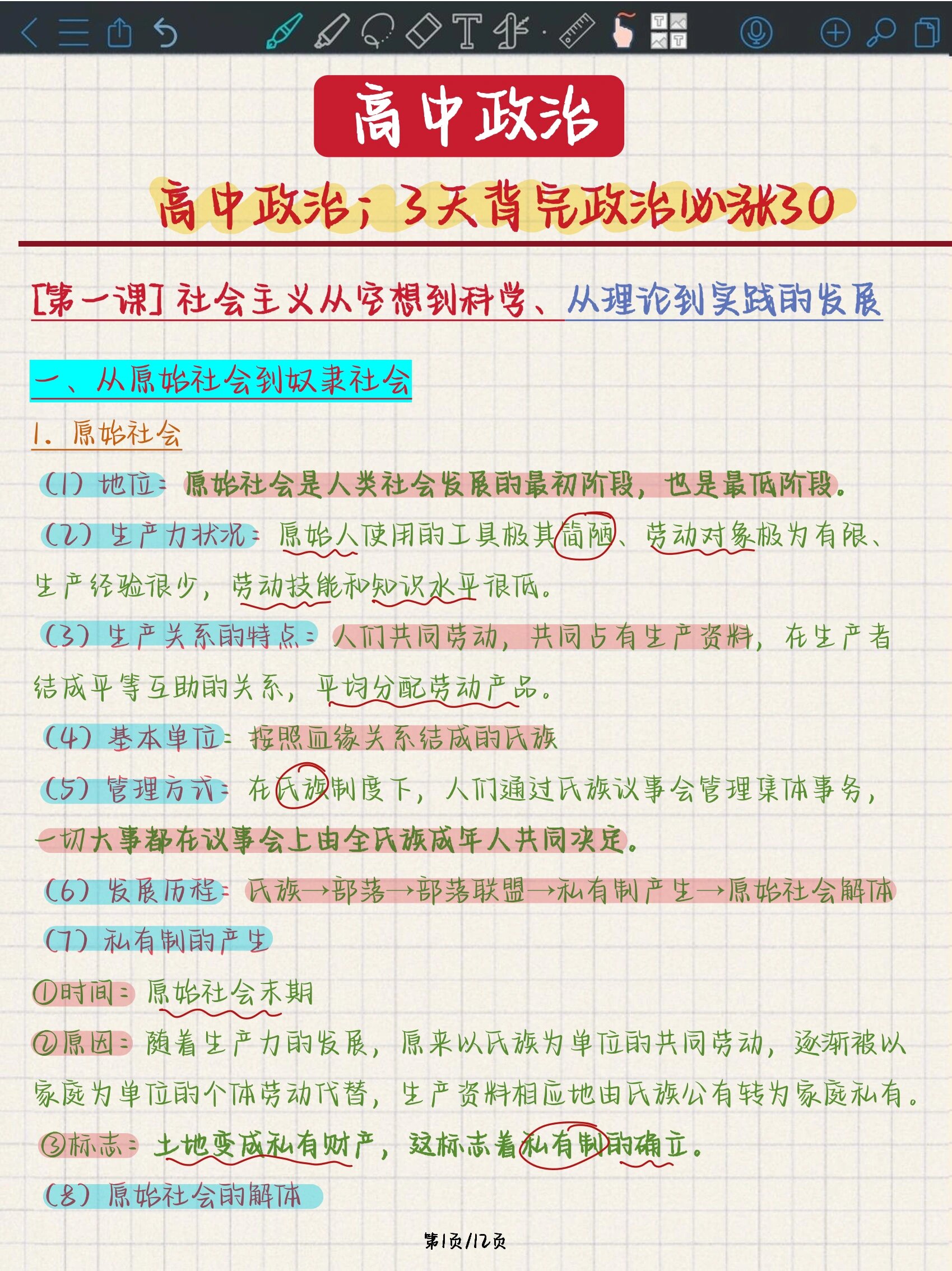 6015高中政治必修一第一轮复习知识点,第一天