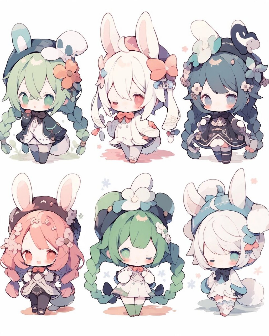 绘画素材|今天的50个q版人设来啦 带一只回家吧