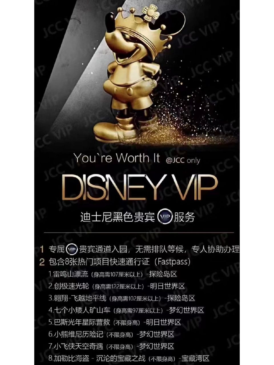 95 上海迪士尼乐园vip明星通道 96必须免排队以下价格(含门票和8