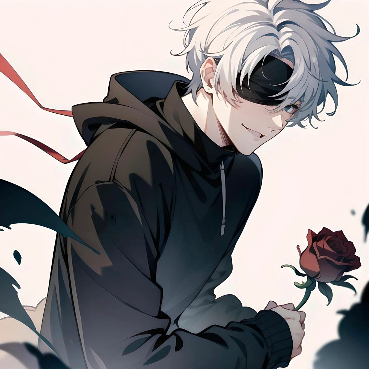 蒙眼超级帅气/情侣头像/闺蜜头像 这么好看的头像,确定不一起换么?