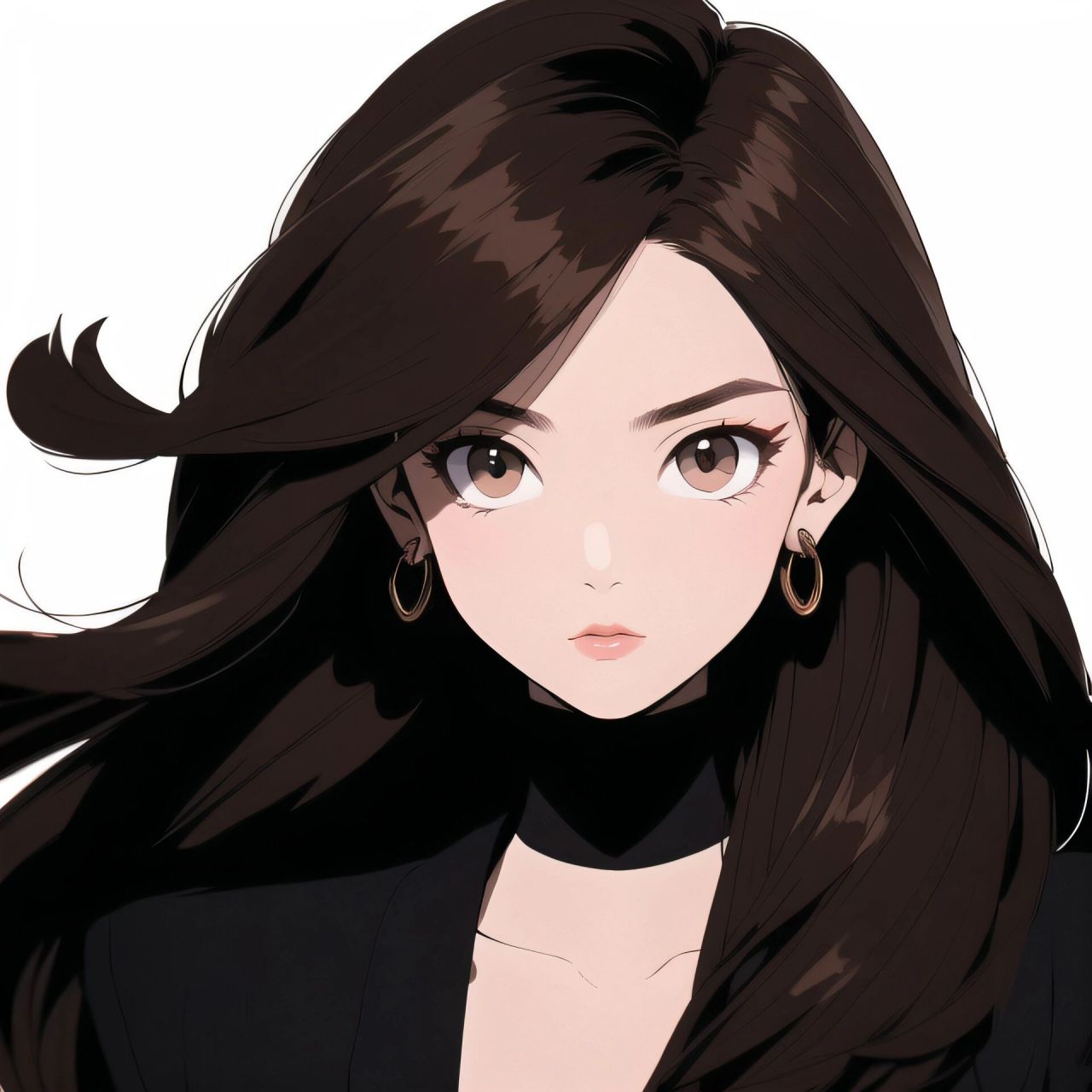 旧漫头像|中分高马尾时髦小姐姐第三弹