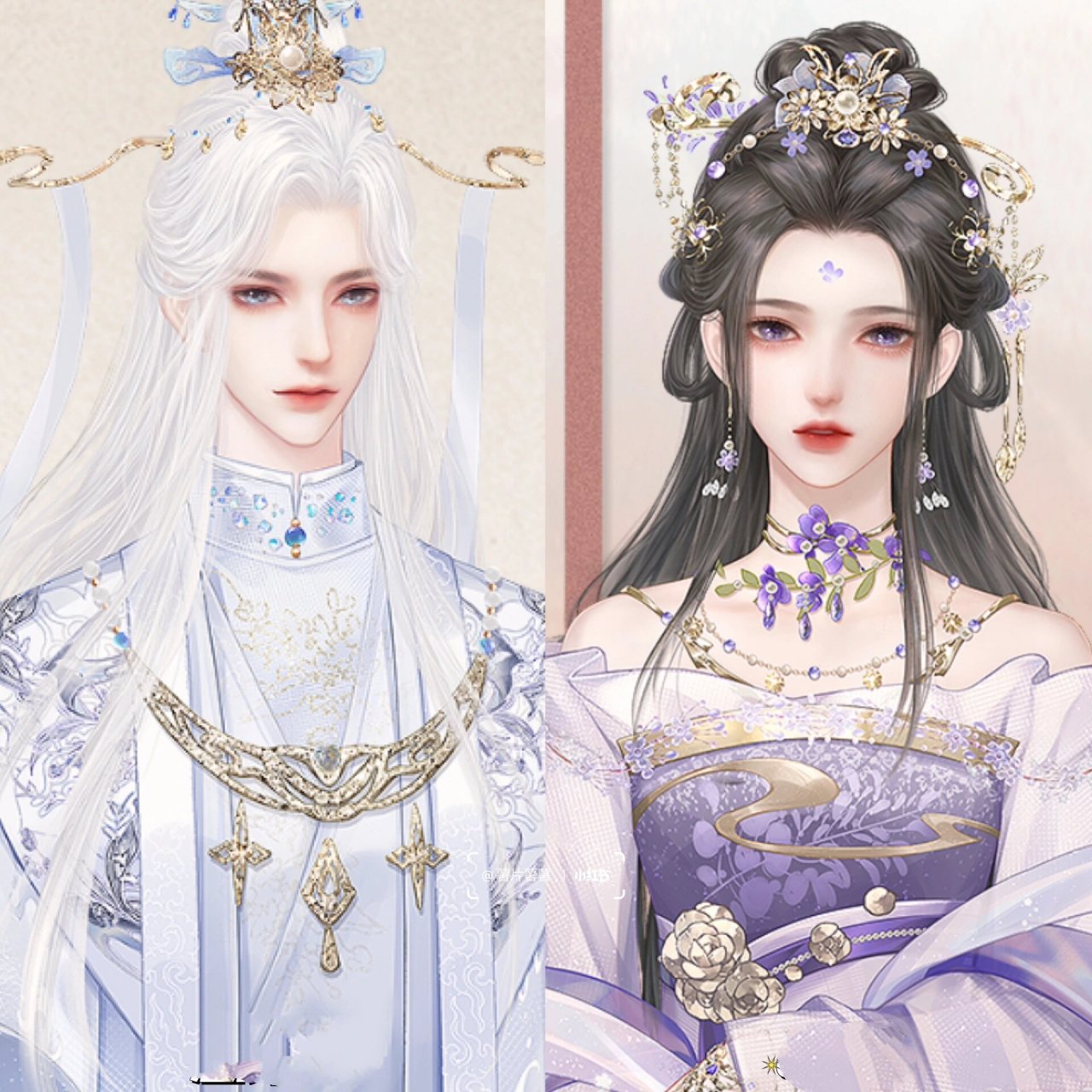 深宫曲-刚更新的帝后情侣立绘太绝了!