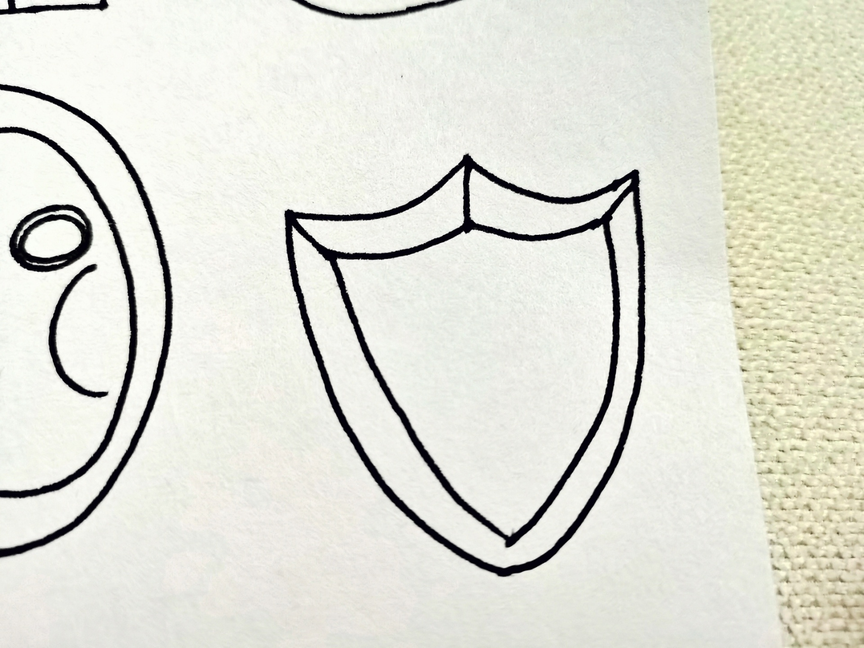 幼师day235---简笔画:盾牌 如果用你的矛来刺你的盾会怎样