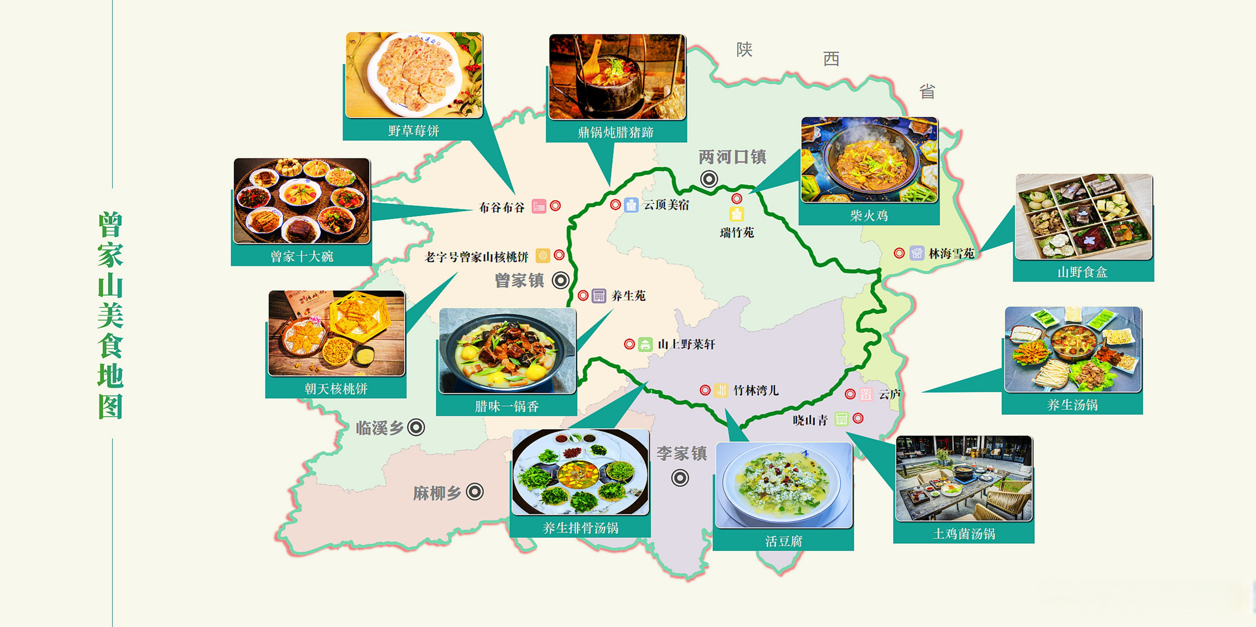 成都超话 四川广元曾家山的美食地图.
