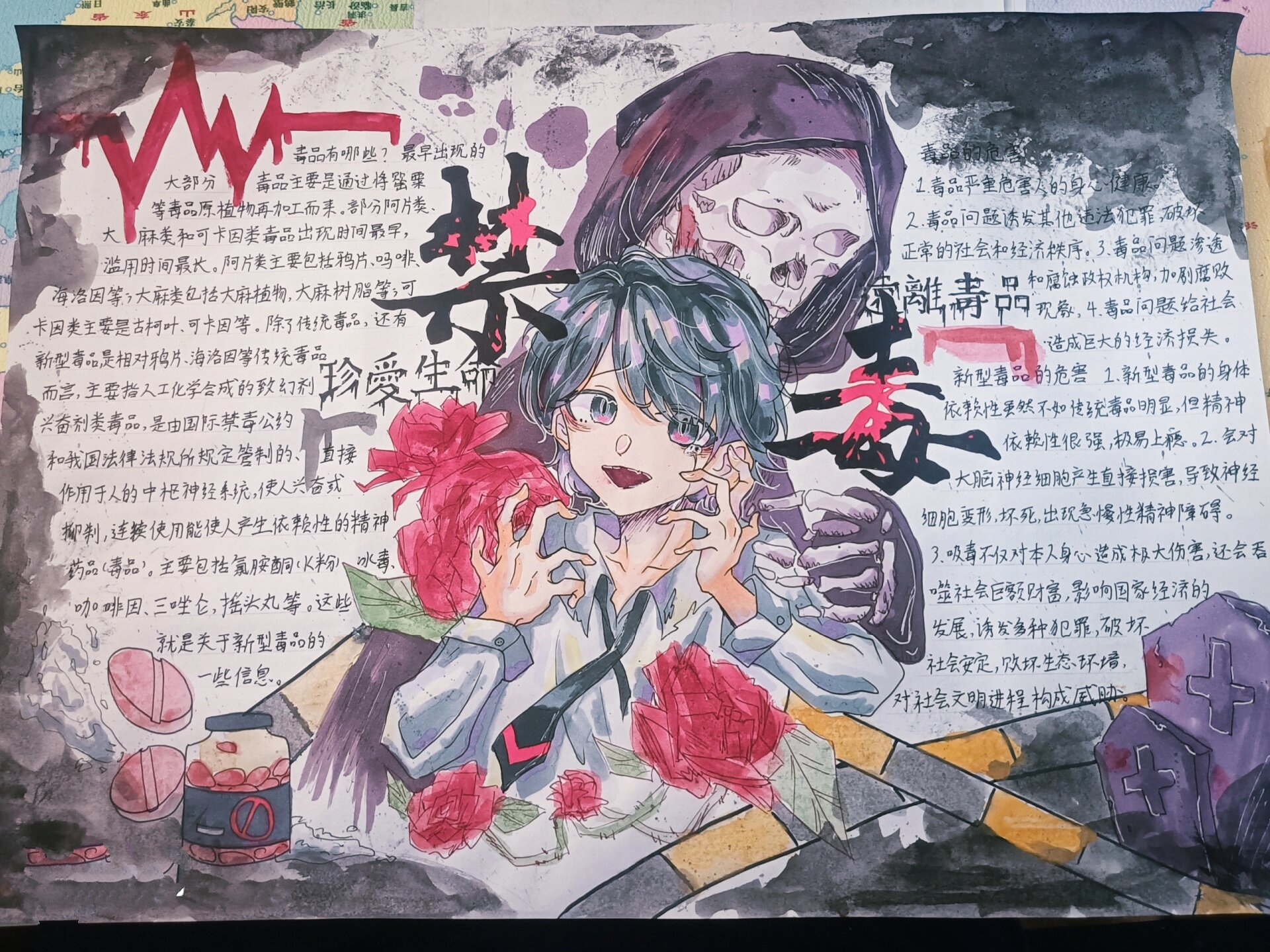 禁毒手抄报.
