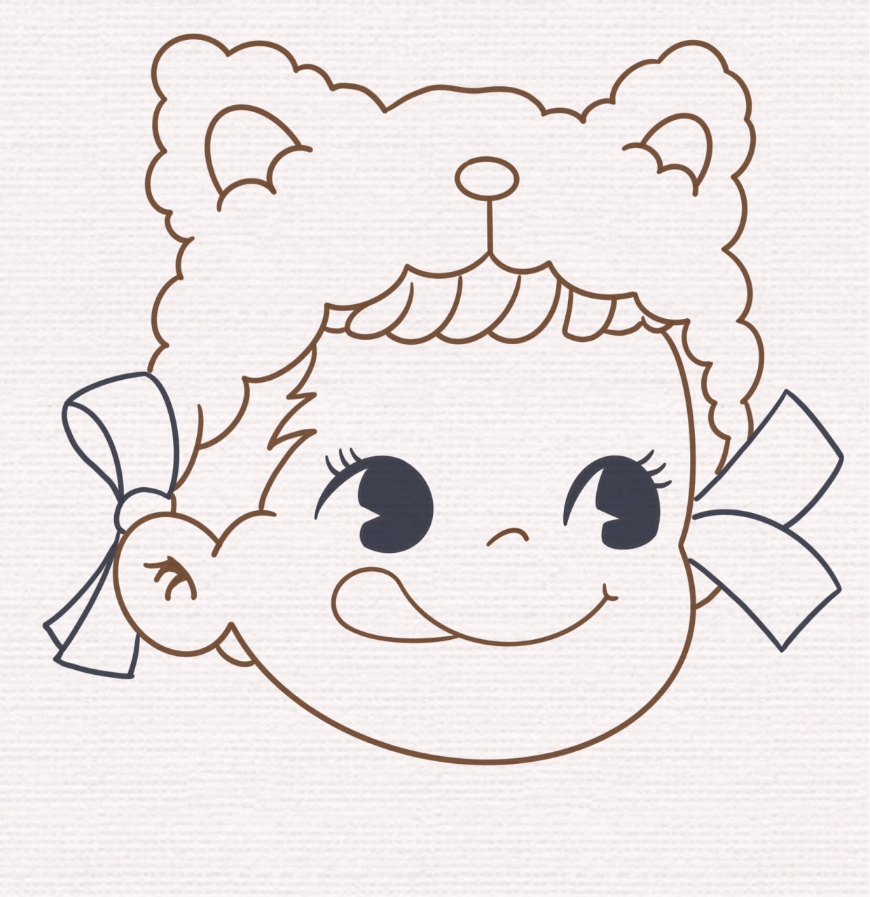 「简笔画」(100/25)不二家小女孩97·含过程 [大笑]今日份可爱的