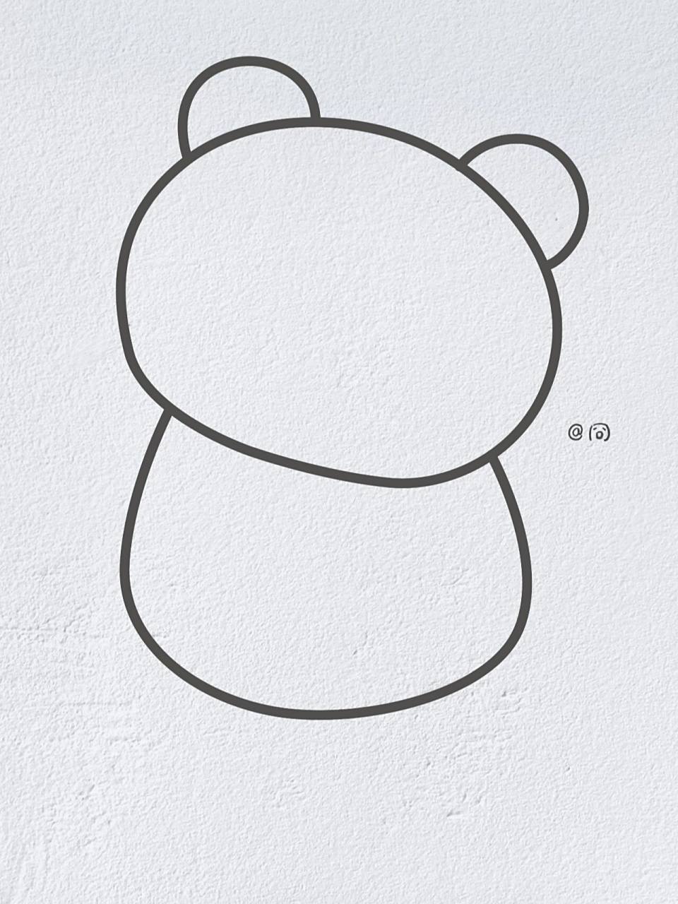 动物简笔画之可爱的大熊猫(内附过程图)