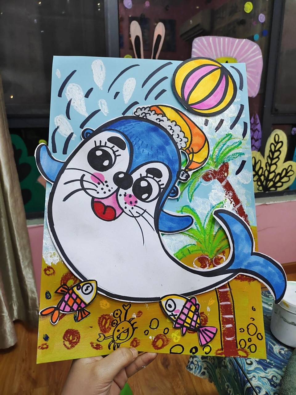 创意美术儿童画4-6岁课程海狮