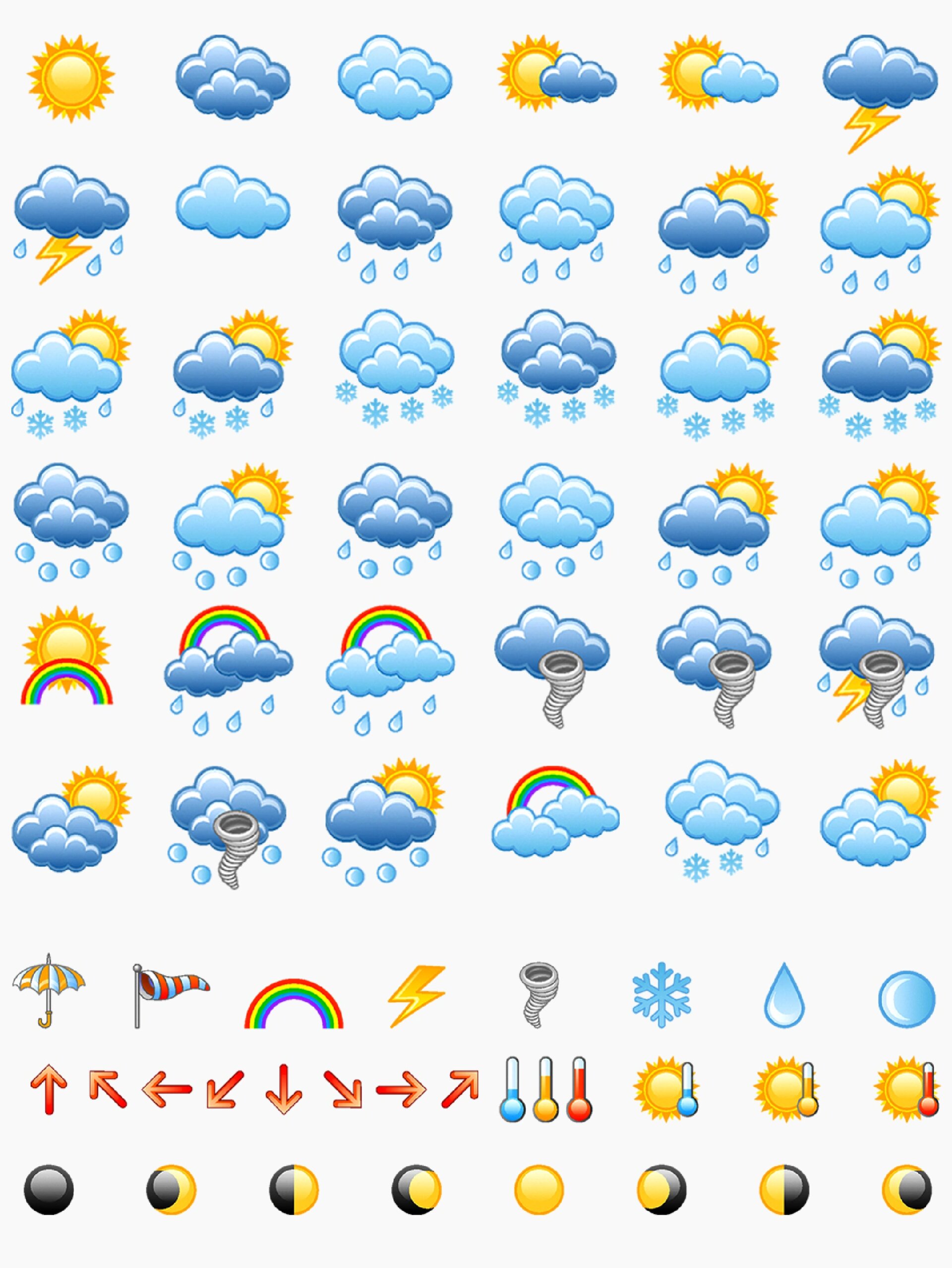 🌻卡通天气图标