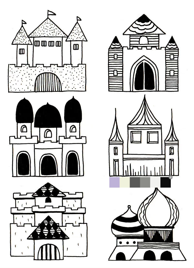 绘画素材 | 房屋城堡建筑.@从零开始的美好的动态