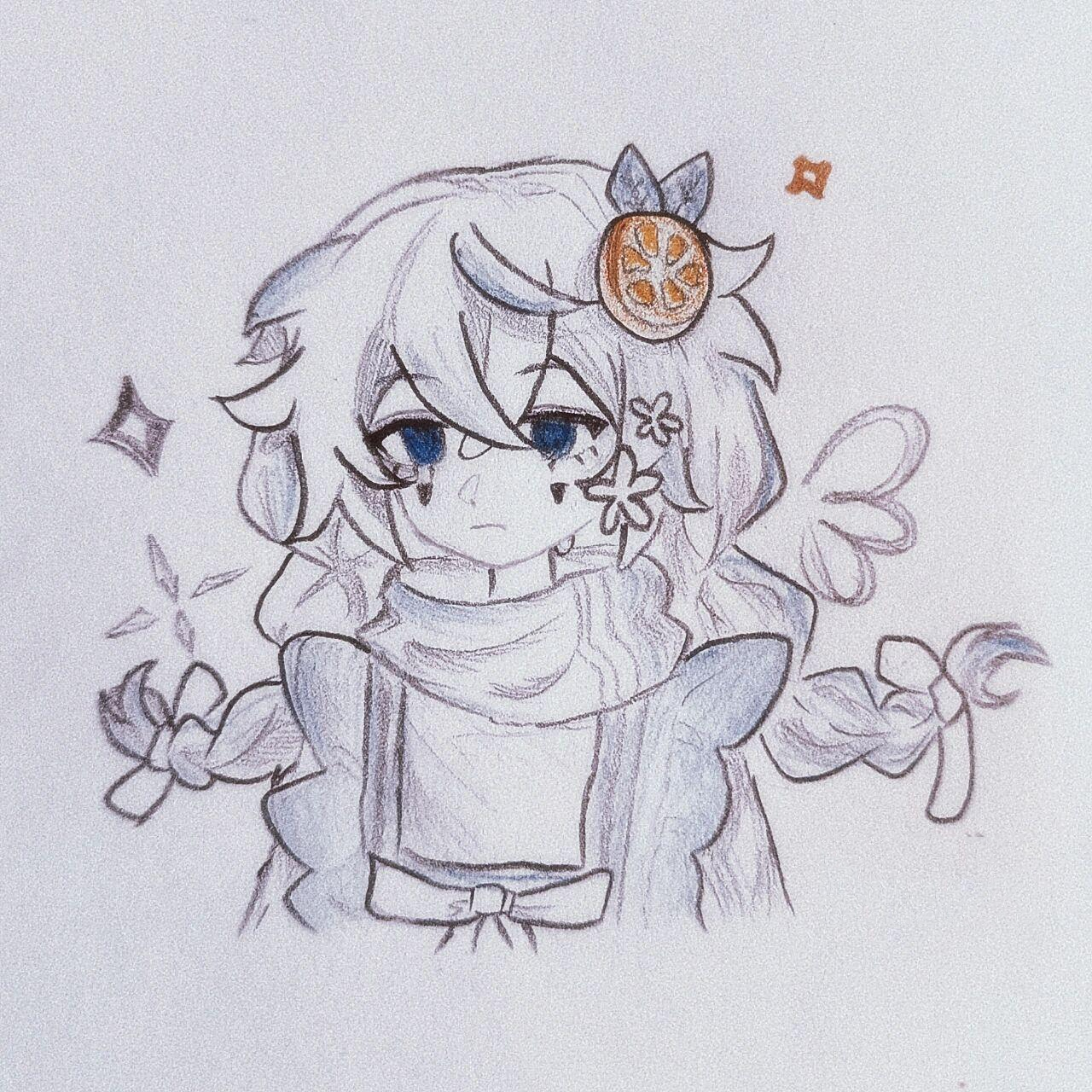 超级超级简单的安莉洁绘画过程    超级超级喜欢蓝色的我 当然也会