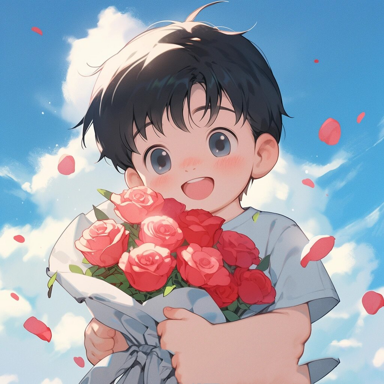 男生手捧玫瑰花头像👦🏻爱了爱了❤️❤️ 谈恋爱要从收