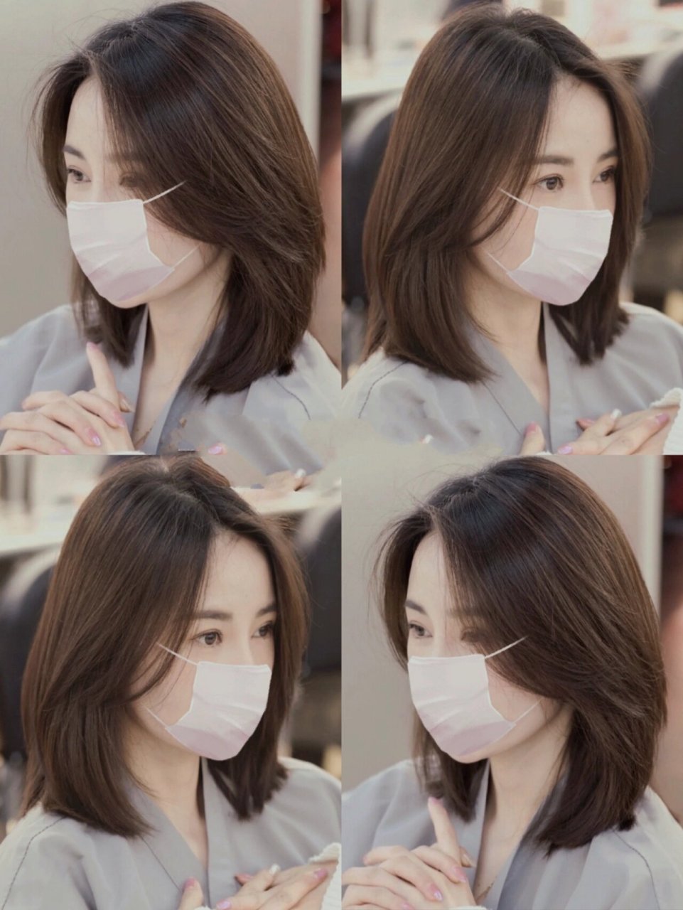 适合圆脸女生的发型～不需要打理锁骨发6015 中发锁骨发烫发蓬松