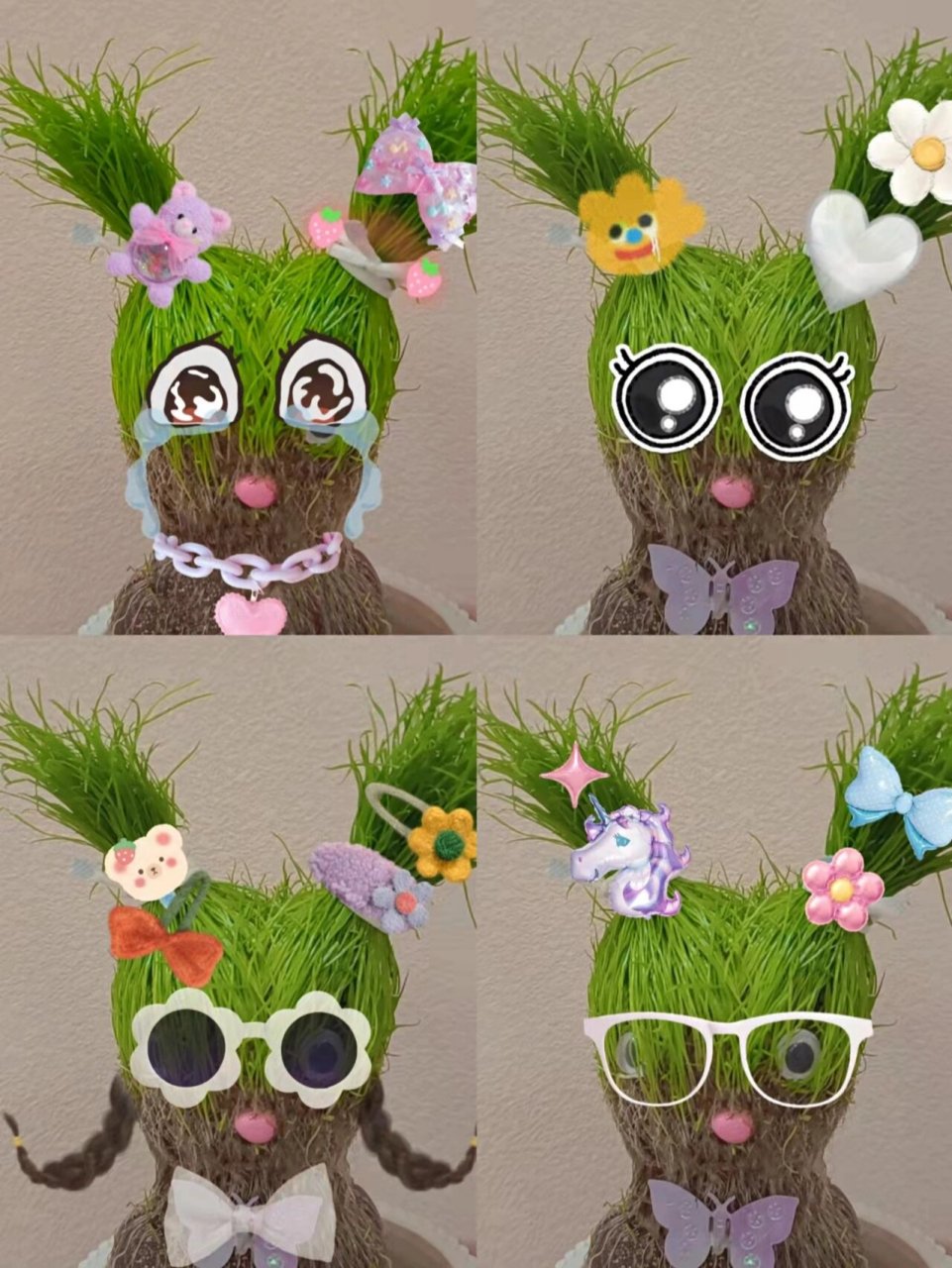 diy手工头上长草娃娃 长草娃娃~97 娃娃刚买回来需要浸泡3-5小时