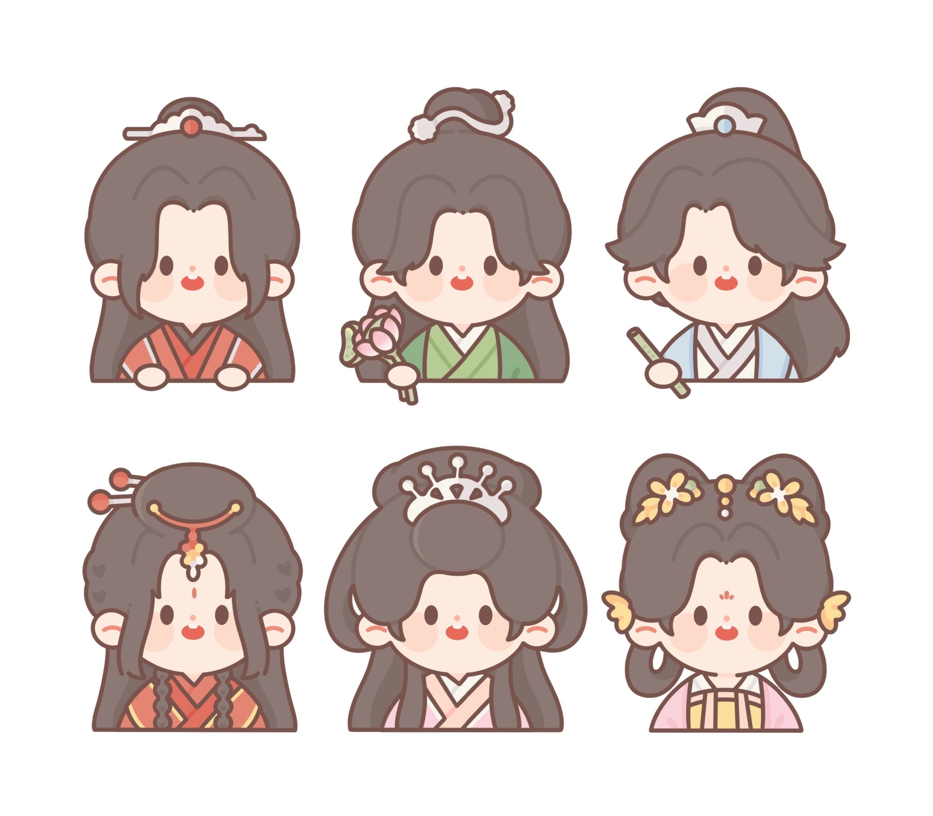 q版人物头像小合集 莲花楼