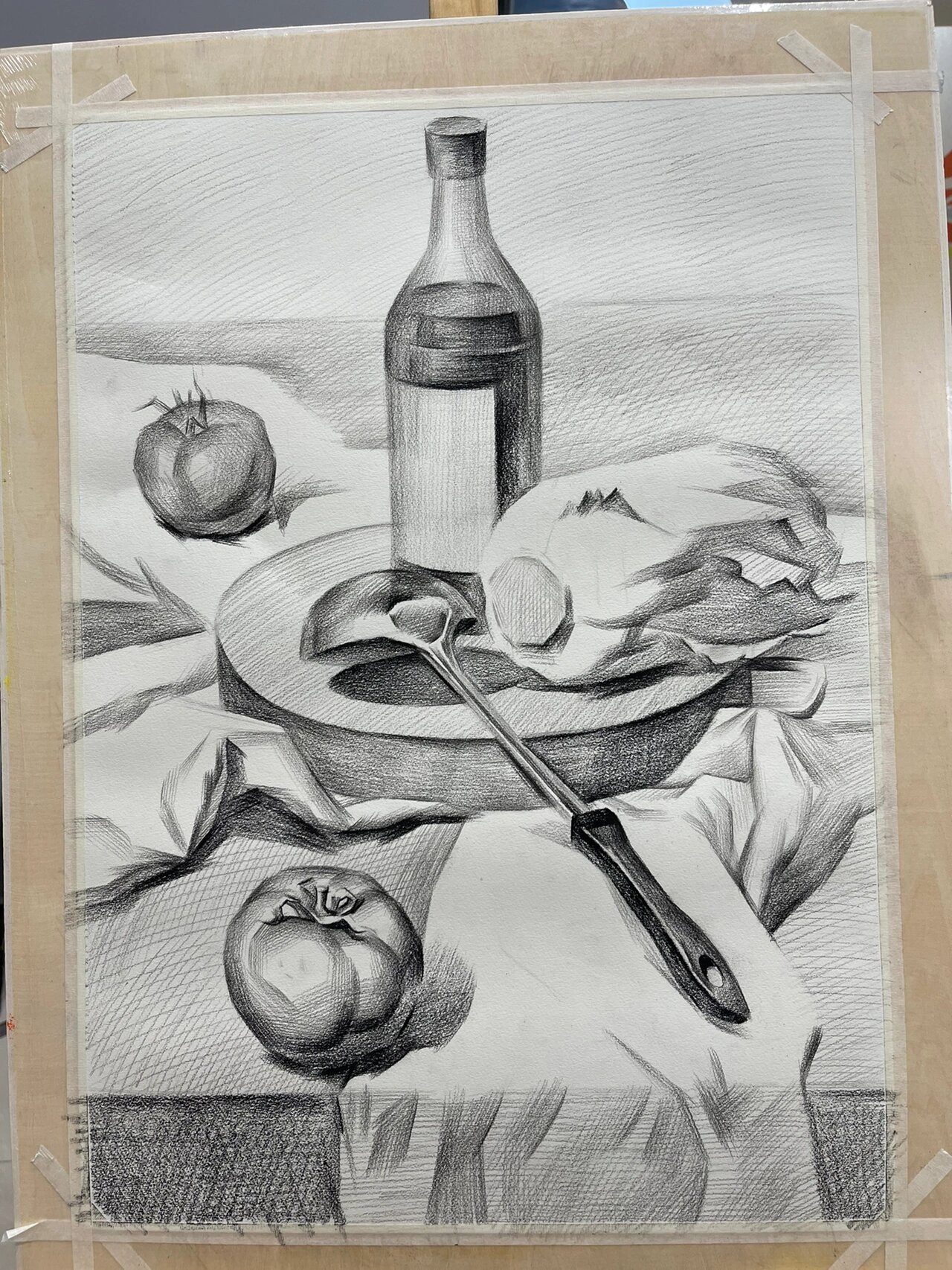 素描静物临摹(炭笔)