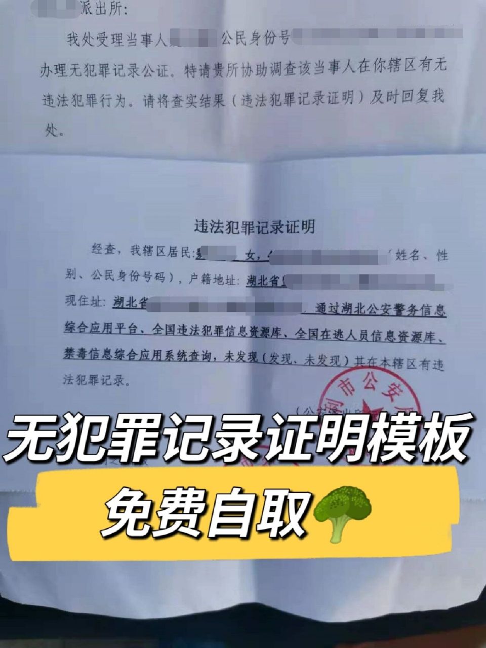 无犯罪记录证明模板免费自取06 无犯罪记录证明模板免费自取06 去