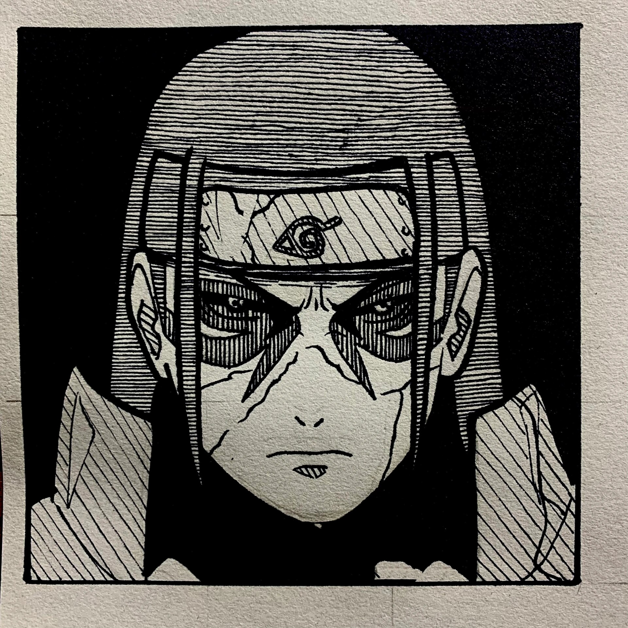 【火影忍者系列】千手柱间头像手绘过程 空闲摸个鱼 	 难度:9999