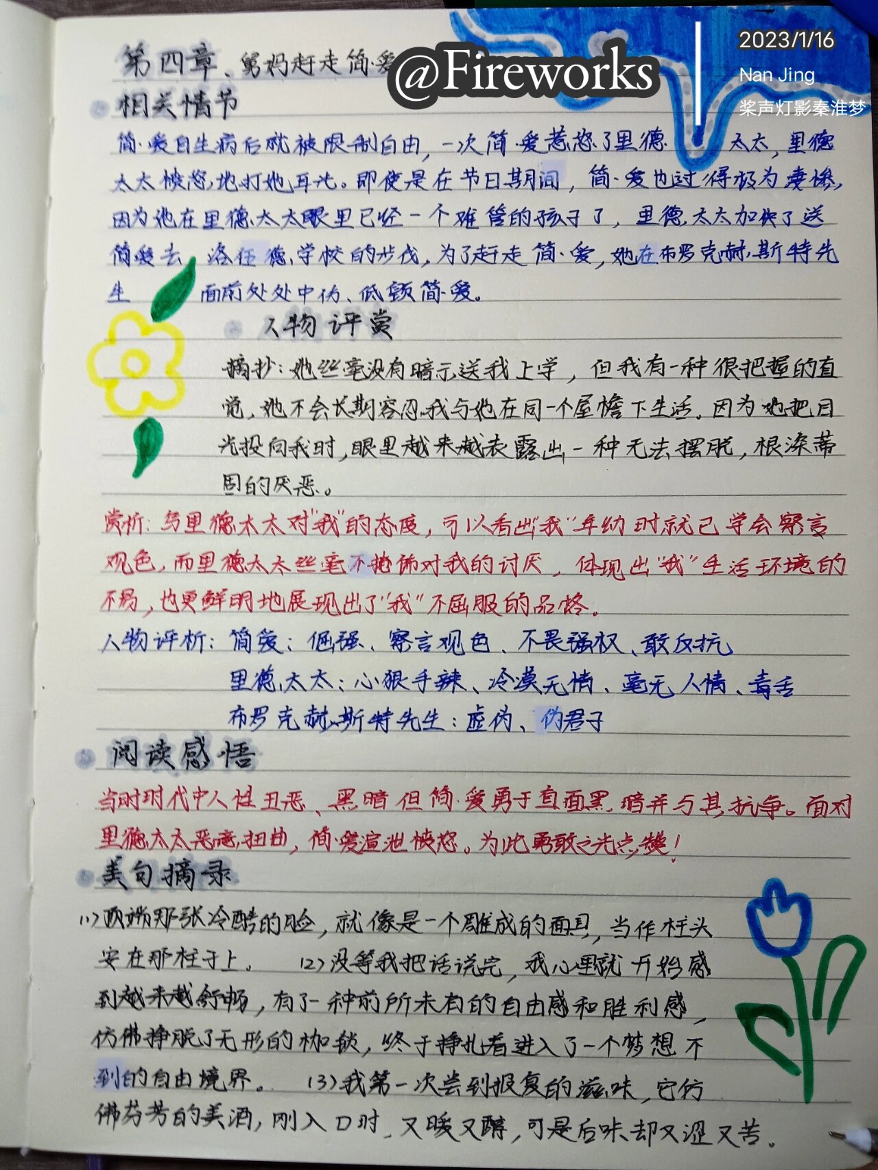 简爱第四章读书笔记图片