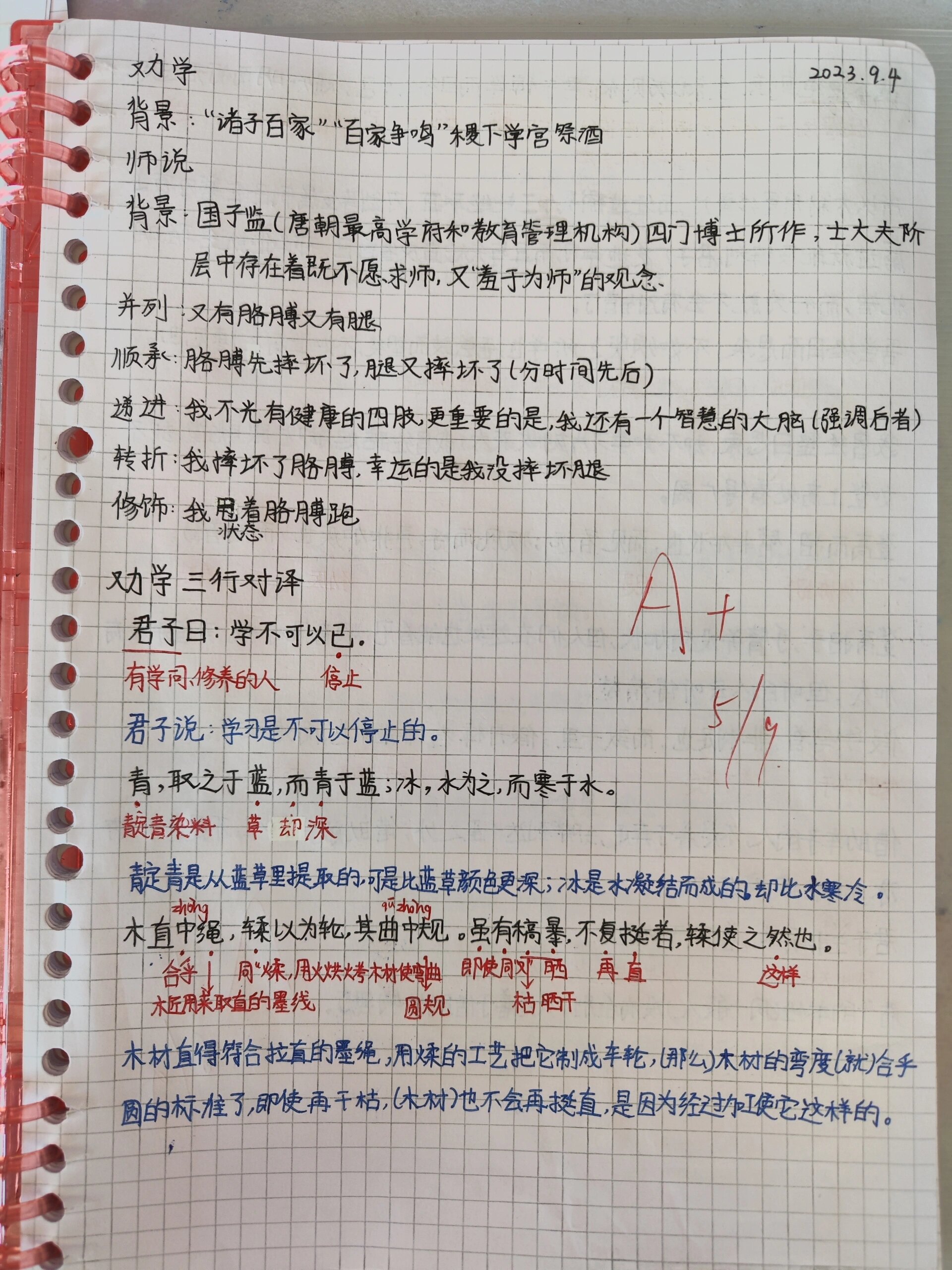 师旷劝学翻译图片