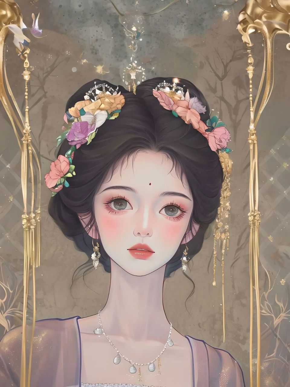 清冷华丽的大小姐 古风美人 头像自取哦!图片由mewxai生成