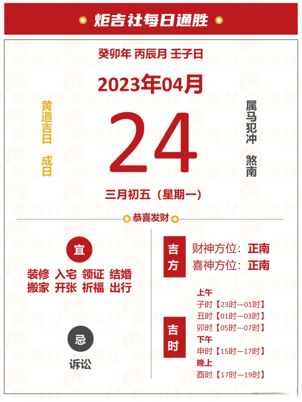 2023 年 4 月 24 日【癸卯年丙辰月壬子日】 壬子   阳之水,阴之水.