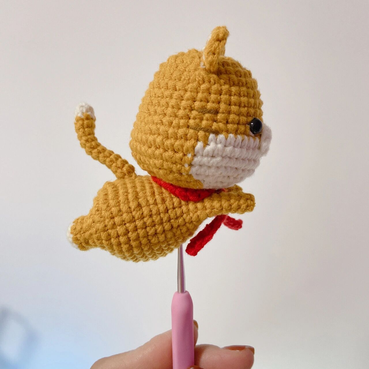 钩针玩偶趴趴虎飞天虎附图解 使用萌娃娃毛线1.8mm左右的钩针,眼睛6.