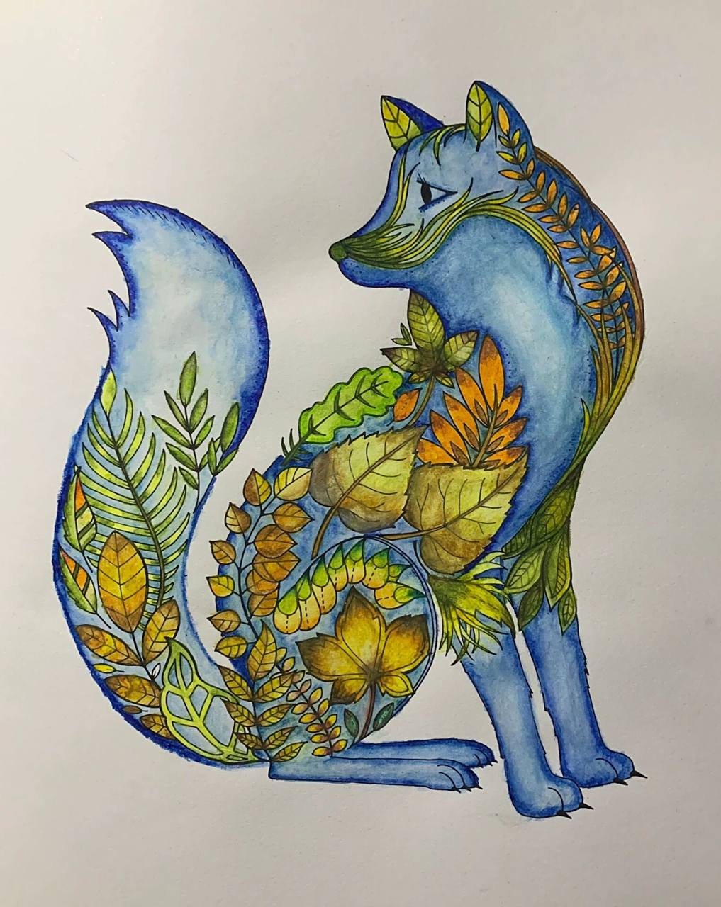 魔法森林之秘密花园2涂色 每次只有封在家里才会拿起画笔,眼睛快瞎了