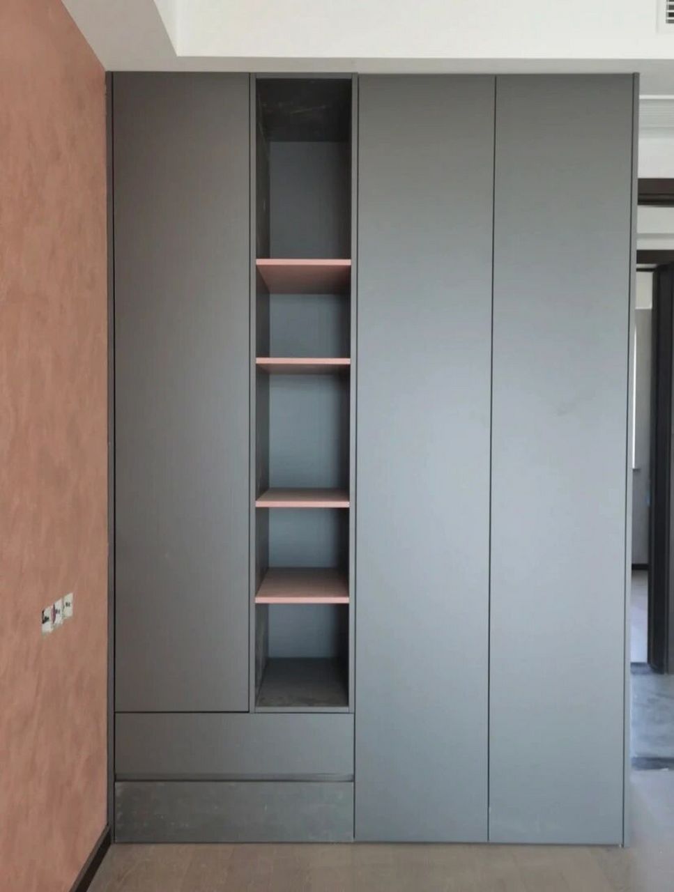 分享几款没人能拒绝的高级灰柜子 高级灰的衣柜也不会显得压抑,反而是