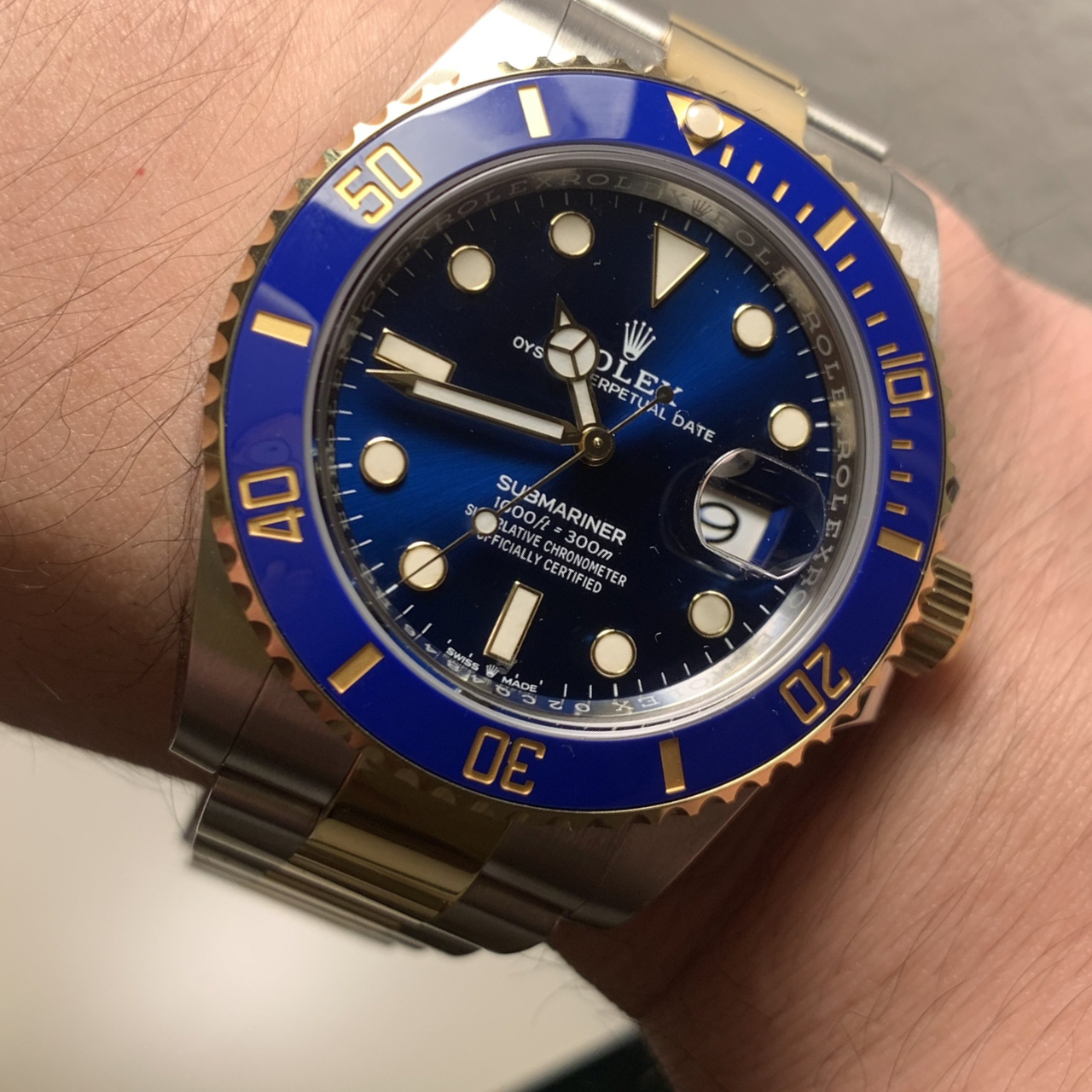 rolex劳力士 2020新款间金蓝水鬼入手小记录 话说一劳永逸真的是没错