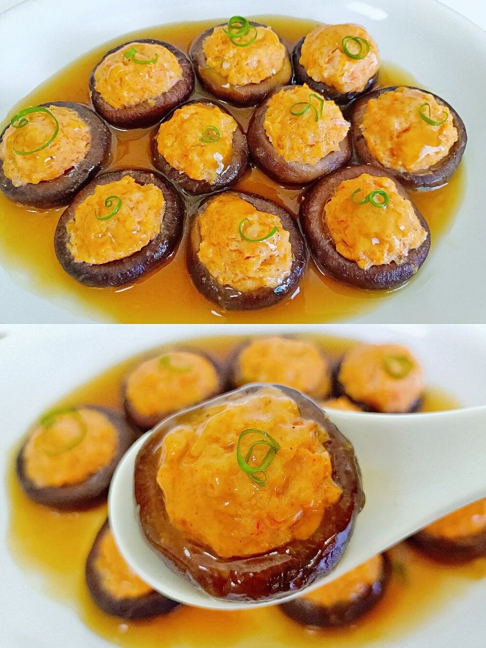 08好吃不胖的香菇酿虾滑,低脂低卡,做法超级简单6015 对虾的