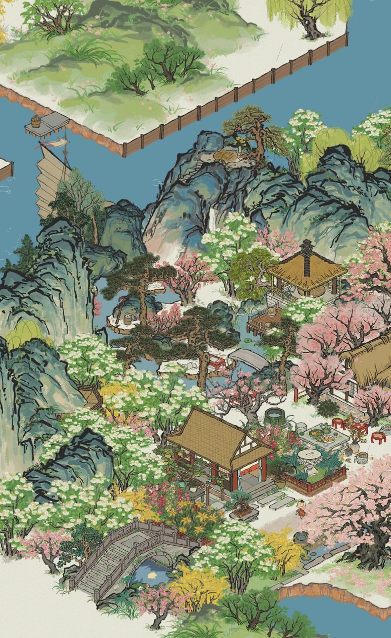 百景图|桃花坞里桃花庵94·布局 桃可千余树,夹道如锦幄,花蕊藉地寸