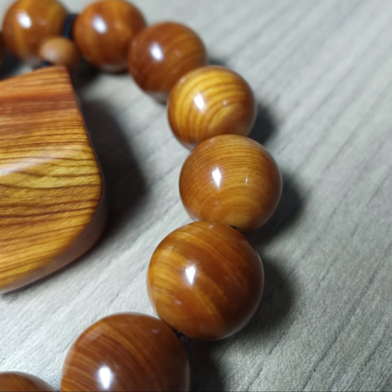 【精品】太行崖柏玉化糖心料手串 太行崖柏玉化料 规格:1.