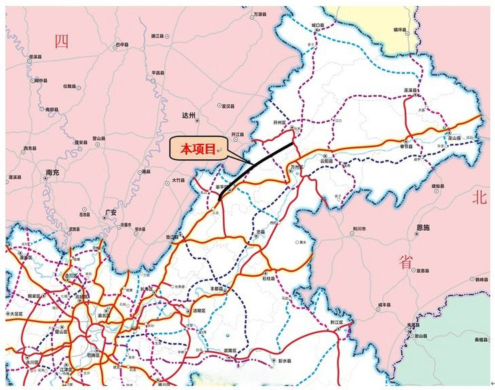 开梁高速公路规划图图片