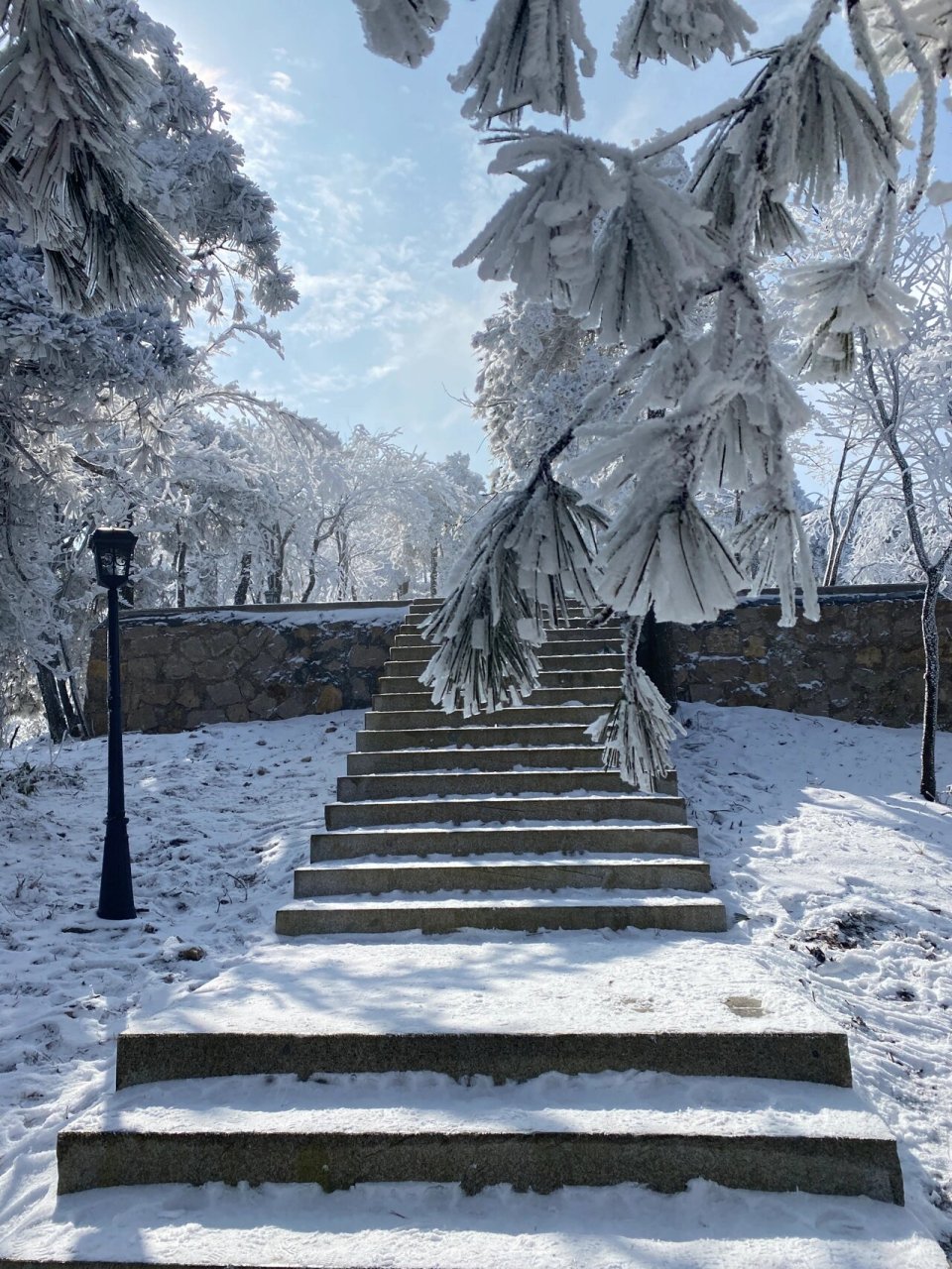 汉中天台山雪景图片