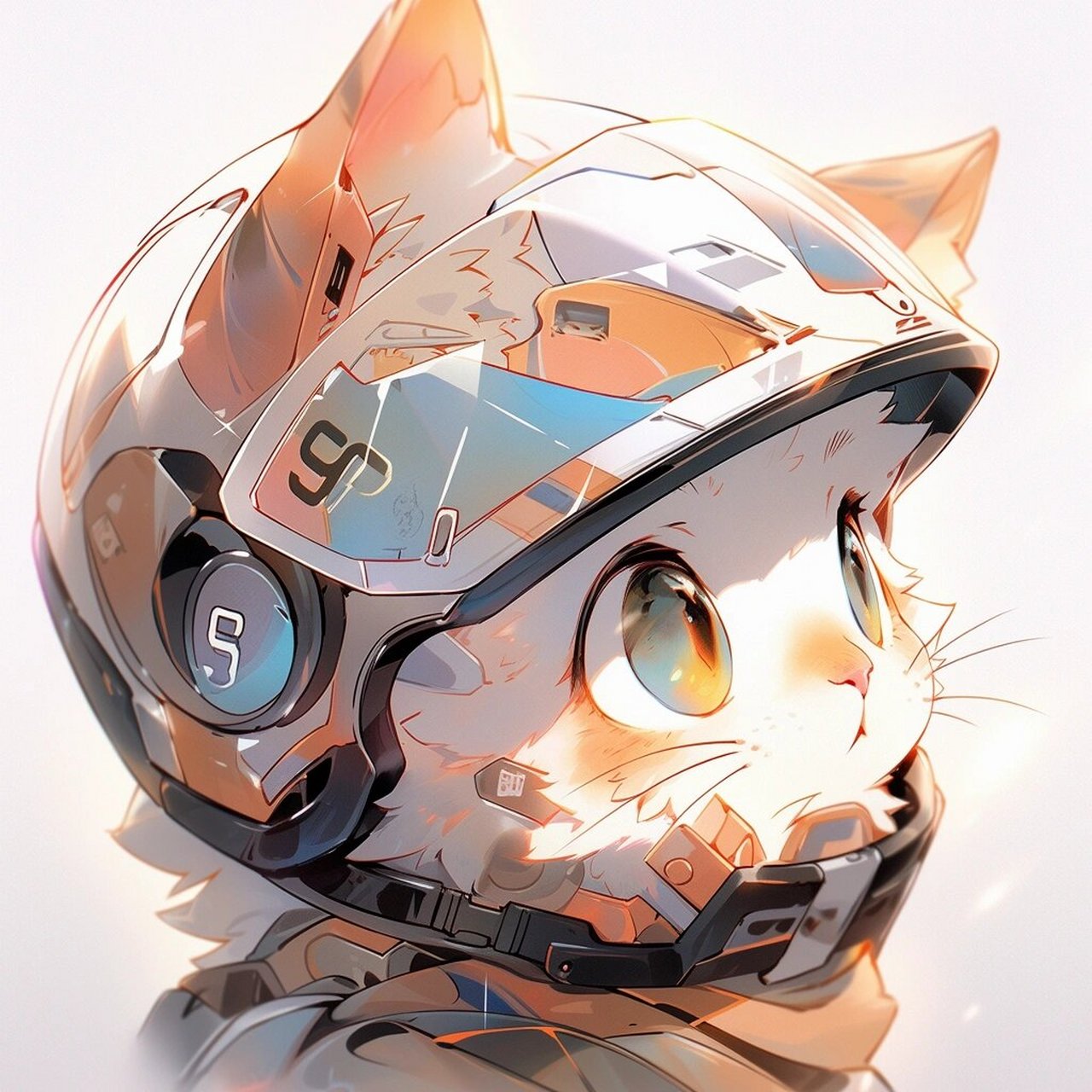 戴头盔的猫咪头像