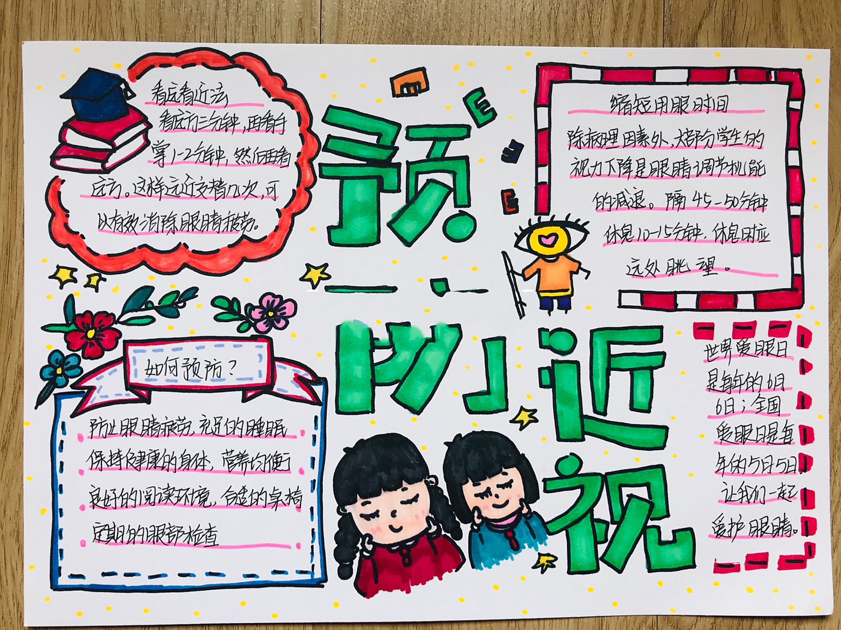 【手抄报】预防近视 爱护保护眼睛 爱眼日