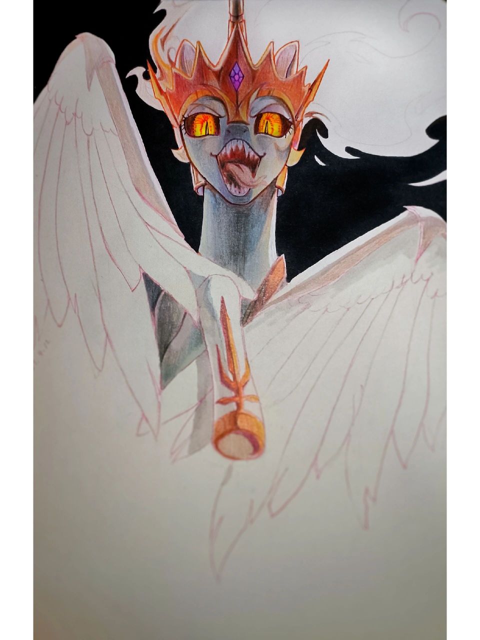 破灭之阳,但是只阳了一半 在学校画的,嫌不好看就没画完,但是没有别的