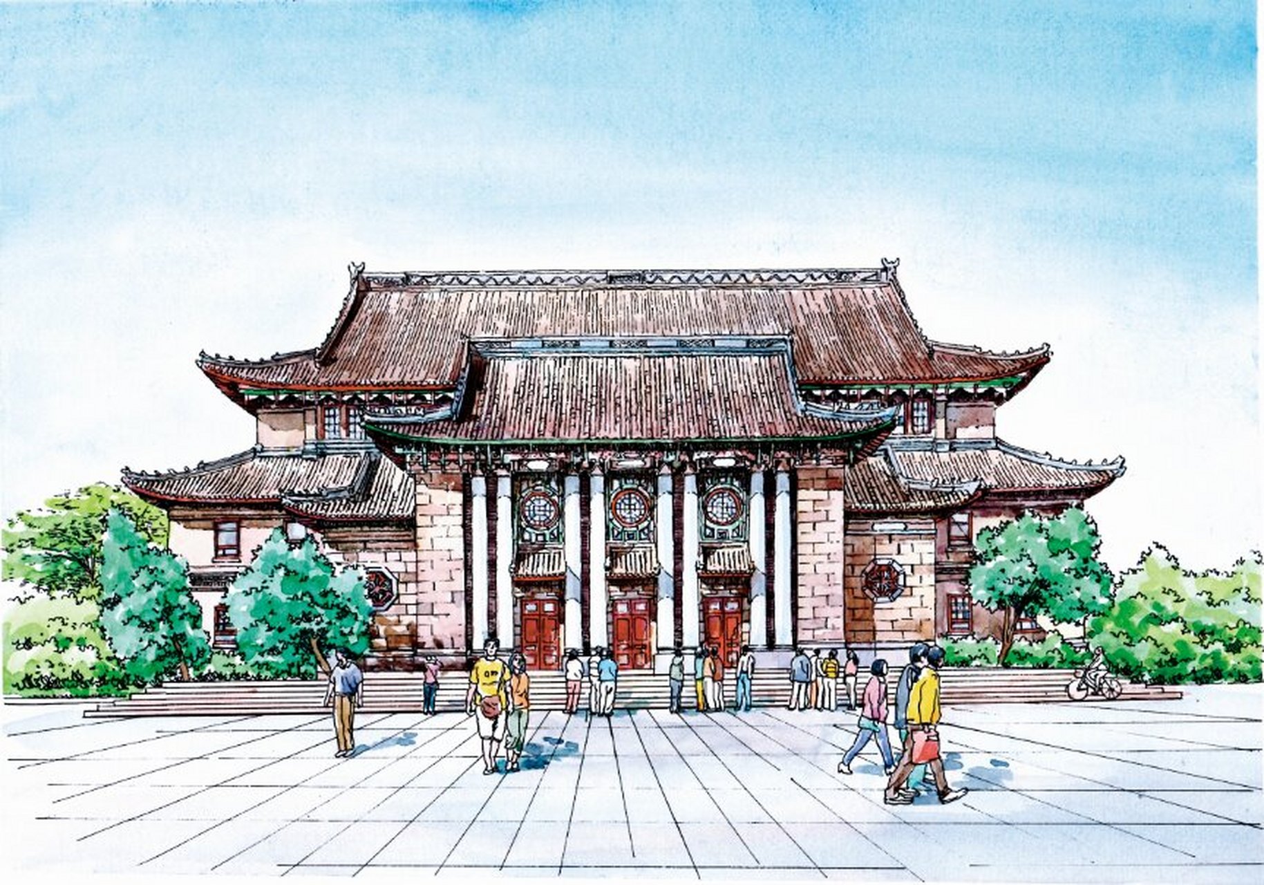 水彩手绘 | 水彩笔下不一样的八朝古都 开封古称汴梁,大梁,汴州,东京