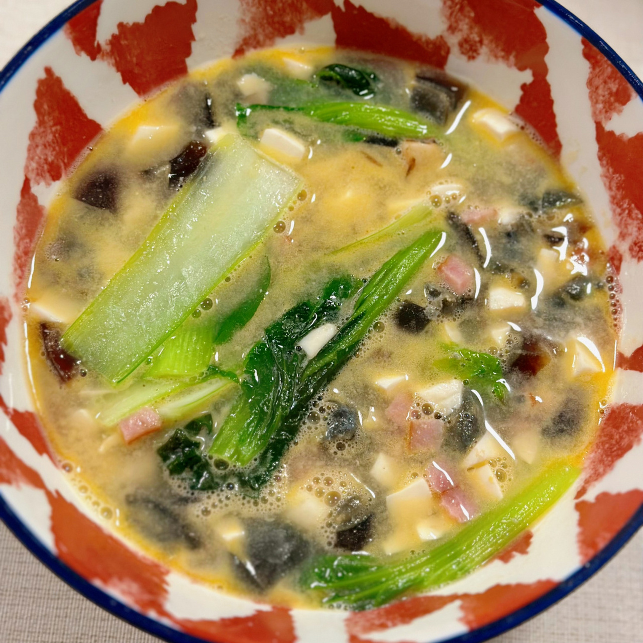 9297食谱分享|金银蛋上汤时蔬 这个汤底做啥菜都好吃,而且不用加