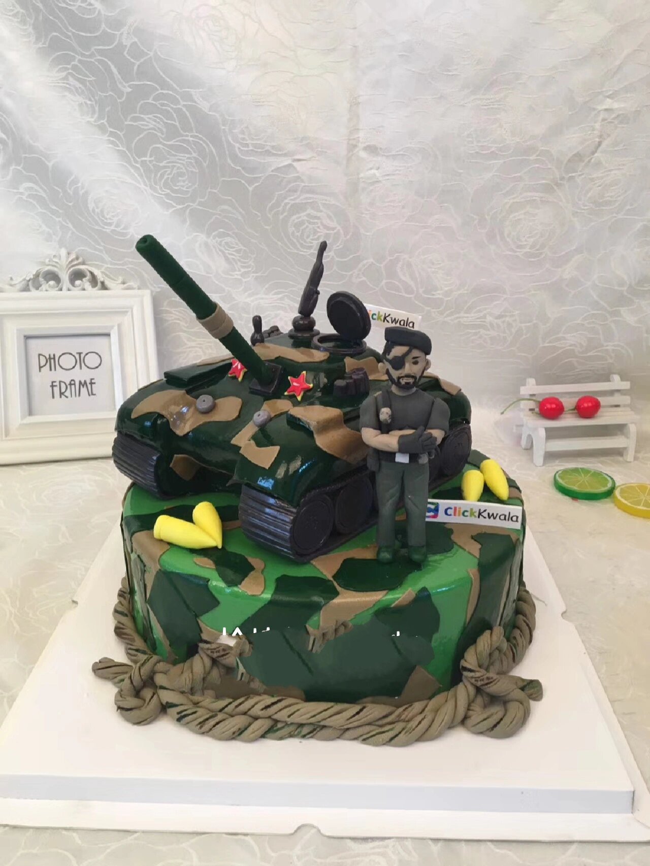 帅气部队特种兵坦克兵哥哥蛋糕