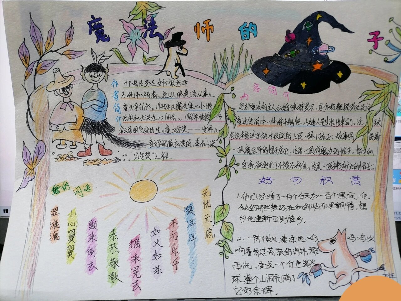 魔法师的帽子手抄报