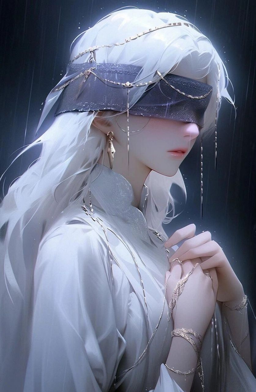 蒙眼少女|手机壁纸