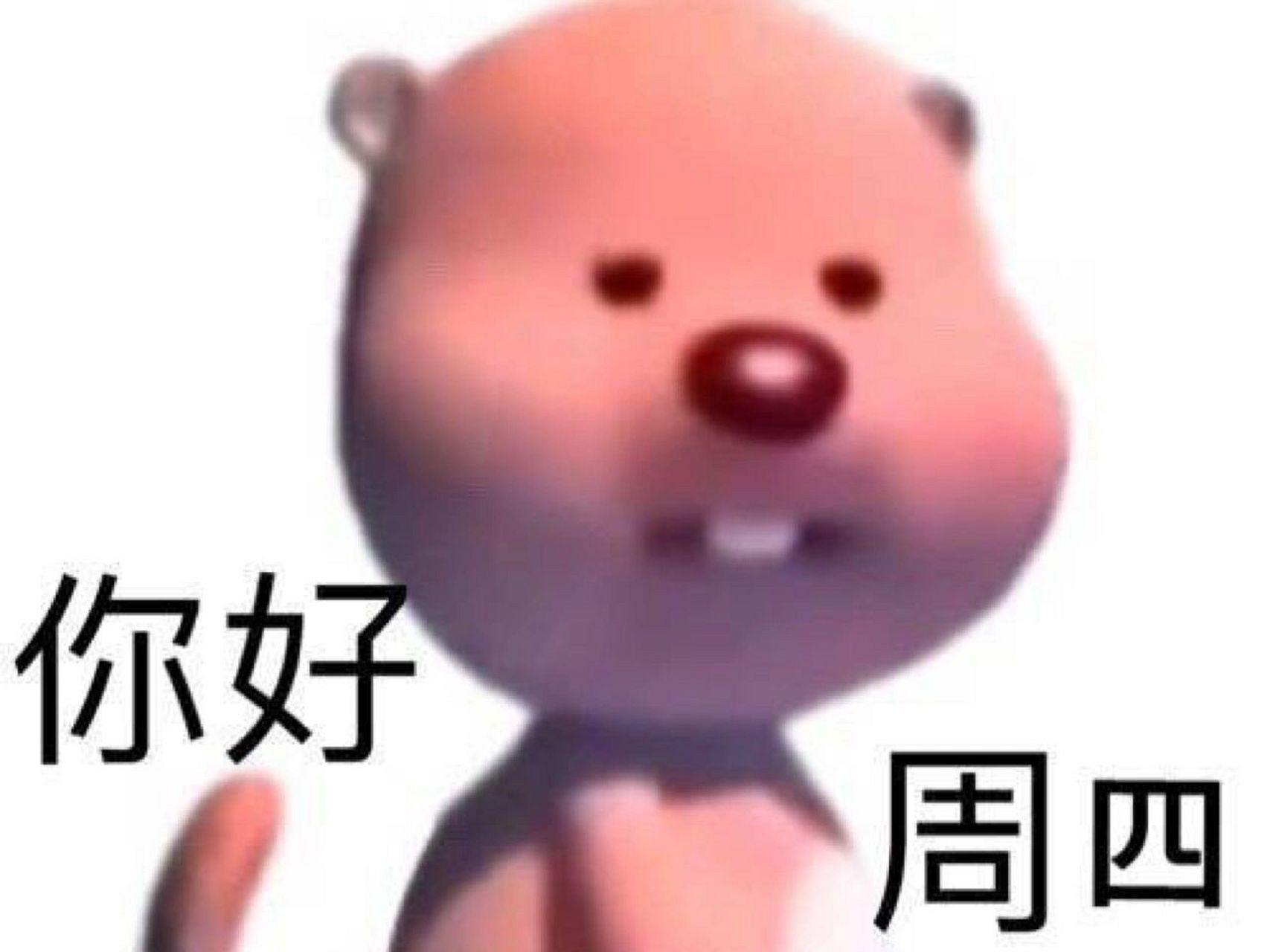 想知道这个粉色老鼠是谁 真的好可爱啊