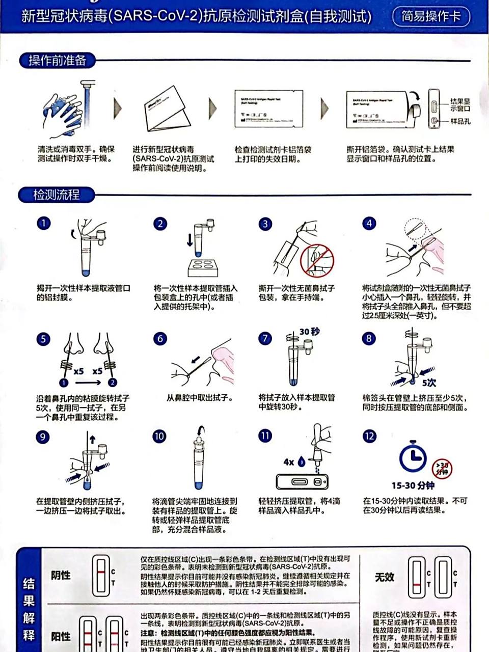 新冠自测试纸操作 公司发了自测试纸,鼻鼻拭子,好痒