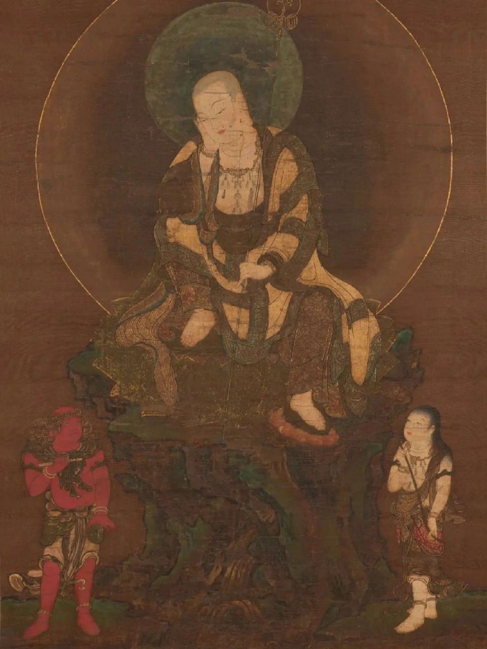 延命地藏像 延命地藏像 日本14世纪 规格:104.14×46.