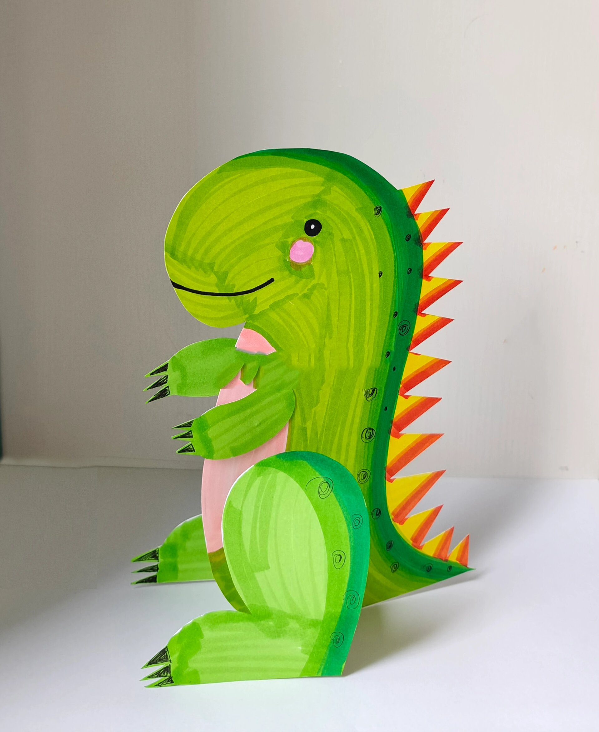 创意美术立体恐龙六一儿童节礼物附步骤图